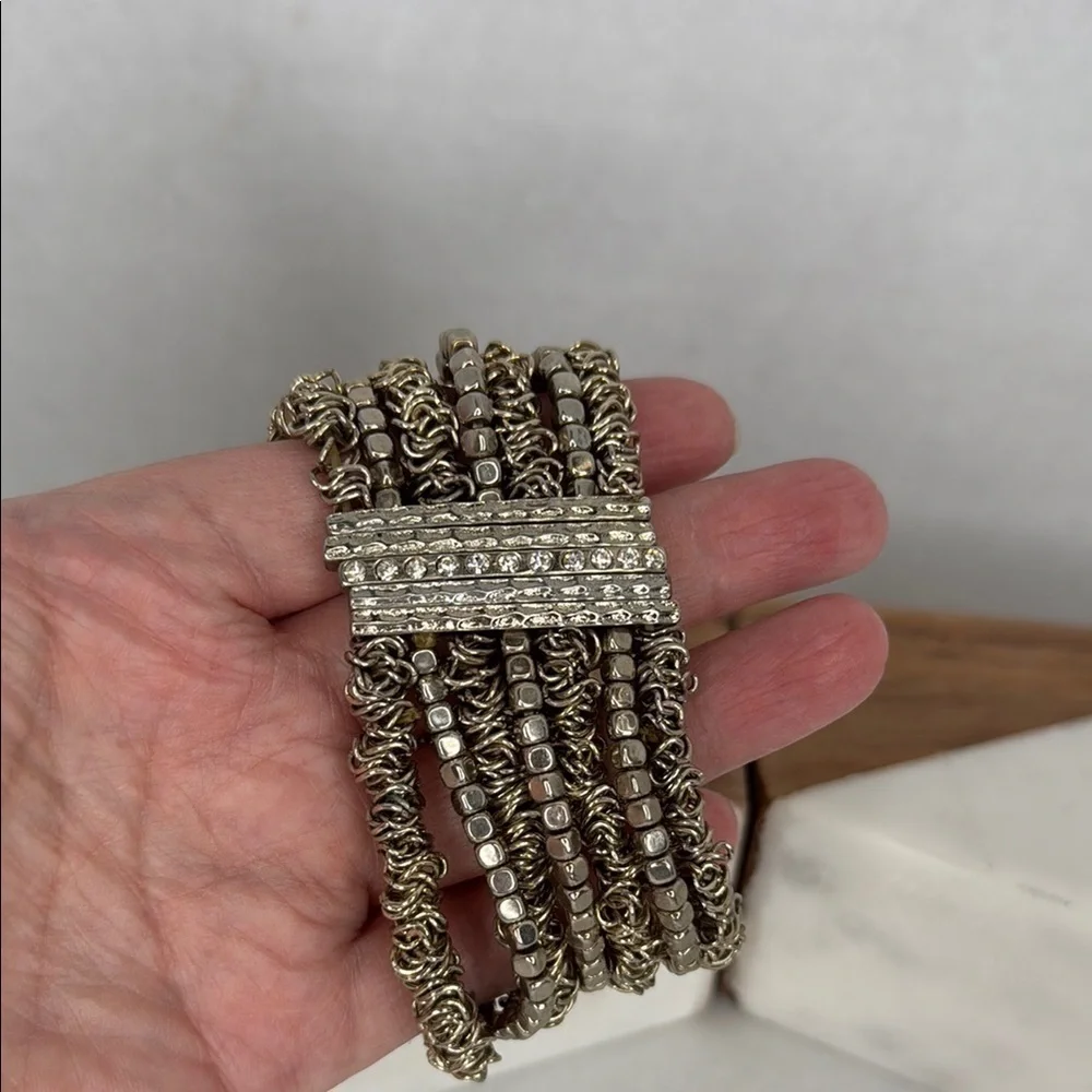 Vintage Estate Chunky Gold Beaded Bracelet Lot C48